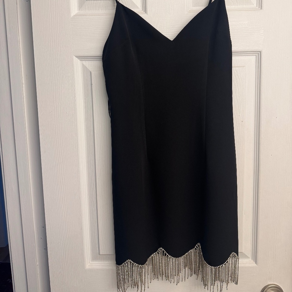 Black Cocktail dress with Rhinestones